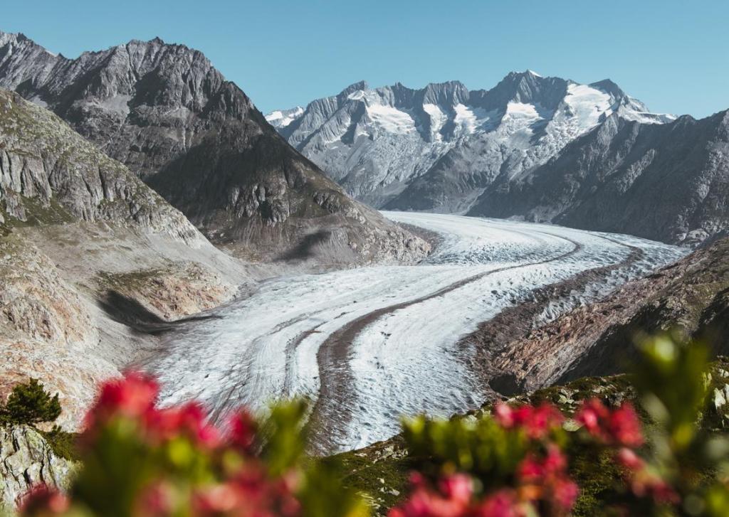 Der mächtige Aletschgletscher hat Lars überwältigt!