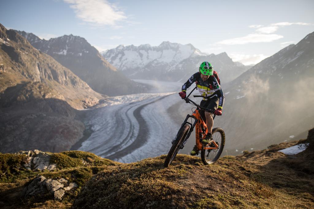Spektakuläre Kulisse vor dem Großen Aletschgletscher – auf dem Stoneman Glaciara.